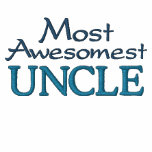 Most Awesomest Uncle Embroidered Hooded Sweatshirt