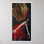 Moth Lady Reaching for Rose posters