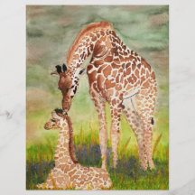 Mother and Baby Giraffes Custom Flyer
