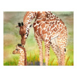 Mother and Baby Giraffes Invitation