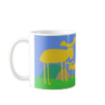 Mother and Baby Golden Deer Cartoon Mug