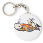 Mother and baby whale keychains
