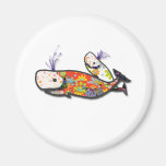 Mother and baby whale magnet
