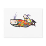 Mother and baby whale postcards