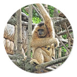 Mother and Child Gibbons Painting stickers
