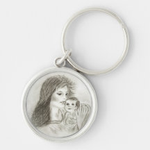 Mother and child key chain