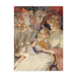 Mother and Child Reading Vintage Christmas Stories postcards