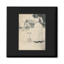 Mother and child with parasols magnets