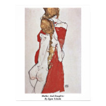 Mother And Daughter By Egon Schiele posters