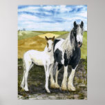 'Mother and Foal' Poster