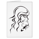 Mother and newborn baby - card