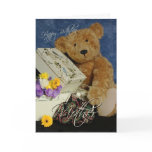 Mother Birthday Card with cute Bear boxes purse an