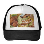 MOTHER & CHILD WITH CALA LILIES - MULTI TRUCKER HAT