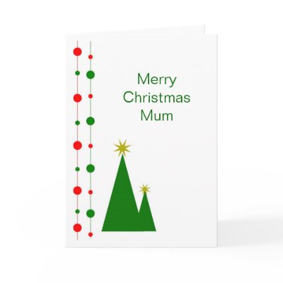 Mother Christmas Card Christmas Trees