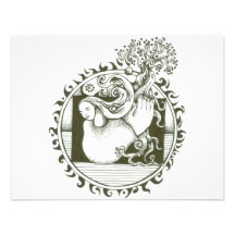 Mother Earth Collection in black and white Custom Invites