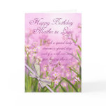 Mother in Law Birthday Card - Pink Feminine Floral