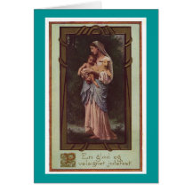 Mother Mary Holding The Christ Child Holiday Card