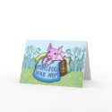 Mother, Mother's Day, Cute Pig in a basket cards