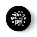 Mother of Bride White on Black buttons