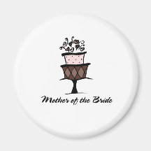 Mother of the Bride Cake Fridge Magnets