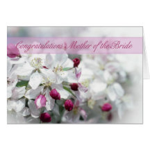 Mother of the bride Congratulations card with flow