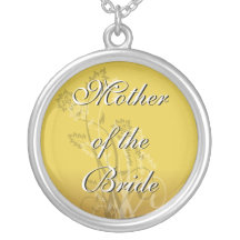Mother of the Bride Necklace Gold Floral Wedding