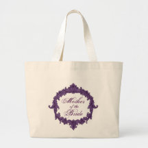 Mother of the Bride PURPLE Vintage Frame Canvas Bags