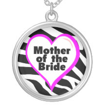 Mother of the Bride Zebra Print Necklace