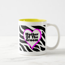 Mother Of The Groom (Heart Zebra Stripes) Mug