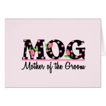 Mother of the Groom (MOG) Tulip Lettering Card