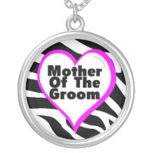 Mother Of The Groom Zebra Print Necklace