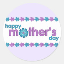 Mother’s Day Purple Spring Flowers Sticker