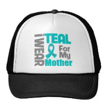 Mother - Teal Ribbon Ovarian Cancer Support Trucker Hat