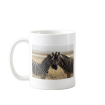 Mother zebra and young zebra mugs