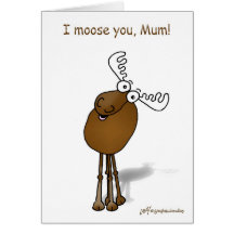 Mothering Sunday Moose Card