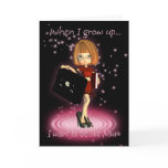 Mother's Day Card, Cute Little Girl