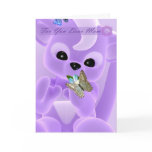Mother's day card cute with Mum, cute skunk