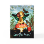 Mother's Day Card - Love You Mum, Cute Little Fair