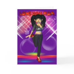 Mother's Day card with cute little goth girl