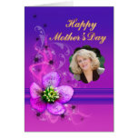 Mother's Day card with purple flowers