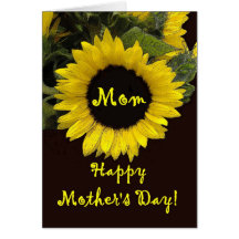 Mother's Day Card with Sunflower - Customisable