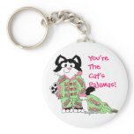 Mother's Day Cat's Pyjamas Cute Cat Key Chain keychains