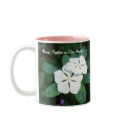 Mother's Day - double white flower/flower offering mugs