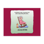 Mother's Day Funny Humourous Maw Postcard