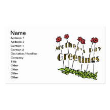 Mothers Day Greetings Business Cards