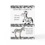 Mother's Day, Like a mother to me, cute with zebra cards