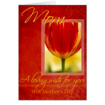 Mother's Day Loving Wish for You Tulip Design Cards