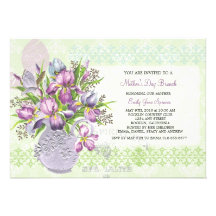 Mother's Day Lunch Reunion Elegant Floral Personalised Announcements
