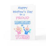 Mother's Day Mum of Twins greeting Card
