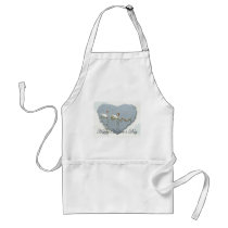 Mother's Day Mute Swan Famly Apron